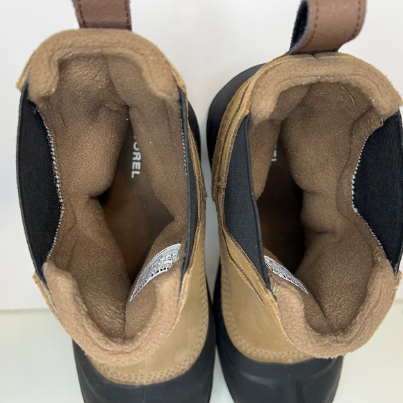 Sorel Buxton Pull On Waterproof Winter Boots, Tan And Black, 200g, Mens 9, EUC - Picture 9 of 16